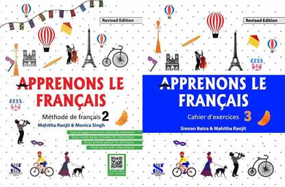 Apprenons Le Francais French Textbook 02: Educational Book + Apprenons Le Francais French Workbook 03: Educational Book (Set Of 2 Books) Product Bundle