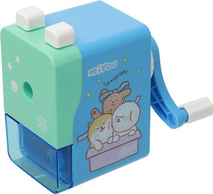 Deli E0739 miYOU Rotary Pencil Sharpener For Kids Anti Slip Base Auto Feed Rotary Sharpeners