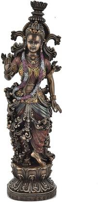 Ishu handi artistic Bronze Radha Maa Murti/Statue for home temple decoration Decorative Showpiece  -  37 cm