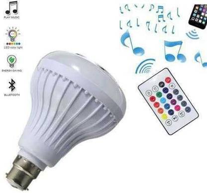 PUG Multicolor Smart LED Music Light Bulb with Bluetooth Remote Controller Smart Bulb