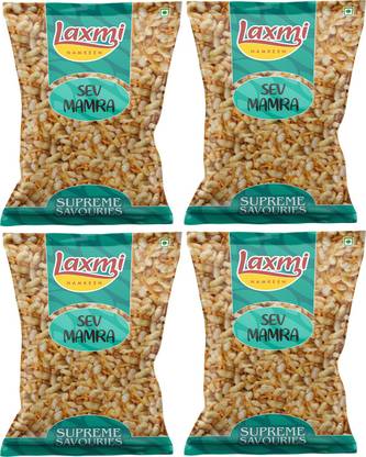 laxmi namkeen Tasty Sev Mamra Namkeen Snacks - (200 Gm X Pack Of 4)