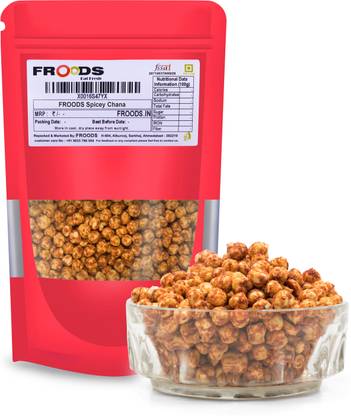 froods Roasted Spicy Chana Snacks, Desi Hot Chana, Munching Snacks, Roasted Chikpeas