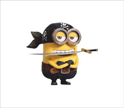 K2A Studio 60 cm minion with sword wall sticker Self Adhesive Sticker
