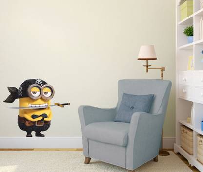 Crown Decals 53 cm decorative minion with sword wall sticker Self Adhesive Sticker