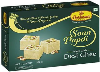 Haldiram's Nagpur Soan Papdi Desi Ghee - 500g (Pack of 1) Box