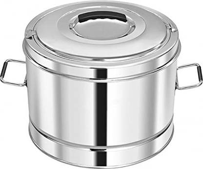 PS STEEL Stainless Steel Hot Pot Urn /Hot Pot Puff/Food Container (5 liter)(silver) Tea Urn