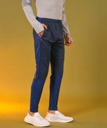 CAMPUS SUTRA Self Design Men Blue Track Pants