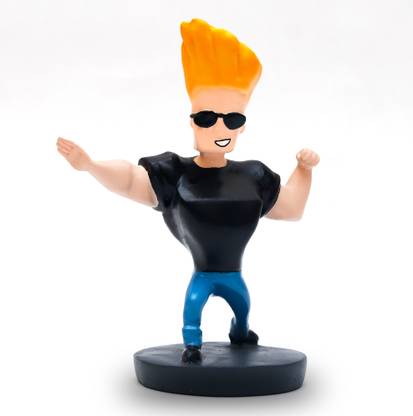 VIEWZONE Johnny Bravo Muscular Man Cartoon Bobblehead for Car Dashboard, Office Desk