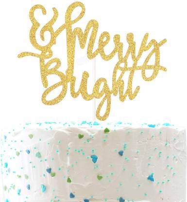 Festiko Festiko Merry & Bright Cake Topper Xmas Winter Cak Cake Topper