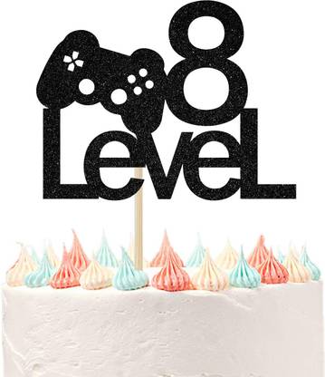 Festiko Festiko Level Up 8 Cake Topper for 8th Birthday Su Cake Topper