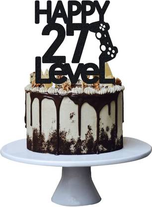 Festiko Festiko Level 27th Birthday Cake Topper for Men 27 Cake Topper