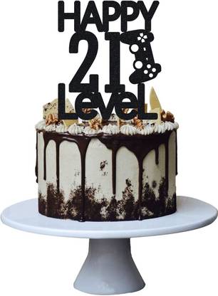 Festiko Festiko Level 21st Birthday Cake Topper for Men 21 Cake Topper
