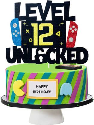 Festiko Festiko Level 12 Unlocked Video Game Cake Topper - Cake Topper