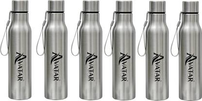 AVATAR रावण 1000 ML साइड रोप स्टील वॉटर बॉटल पैक 6 1000 ml बॉटल