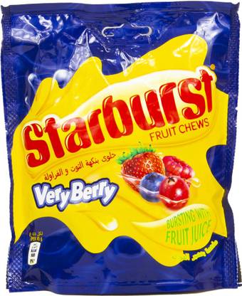 Starburst Fruit Chews Very Berry, 165g Cranberry, Blueberry, Raspberry, Strawberry Toffee