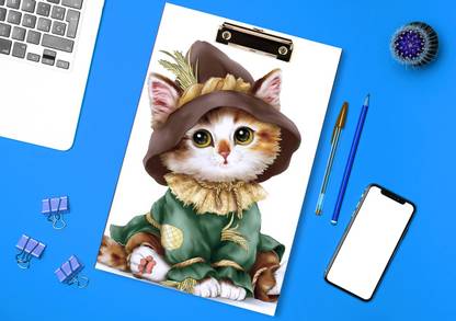Creative Print Solution Pusshy Cat Reprint Clip Board Exam Pad (14x9.5 Inches)