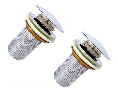Kyari - MIRROR CHROME Extra Heavy Pop-Up Waste Coupling ( PACK OF 2 ) With BRASS NUT Cartridge Faucet