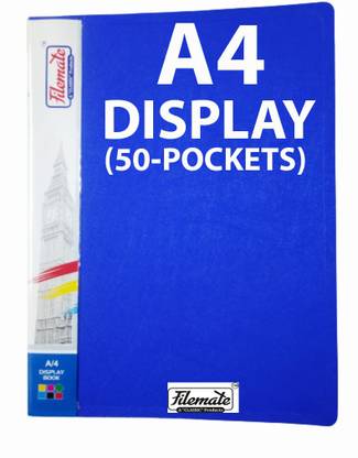FileMate A4 size Clear Book File(50 transparent inner pockets)(Size: 12.25 X 9.25 inch) / Display File / Leaf File