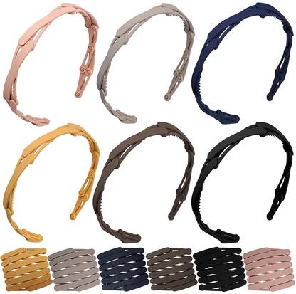 Belgium Beauty Plastic Hair Band For Girls & Womens Pack Of 6 Hair Band