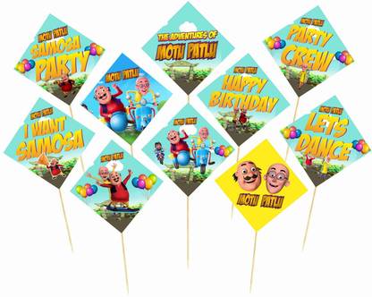 Balloonistics Motu Patlu Theme Birthday Photo Booth Party Props Party Decoration Item Photo Booth Board