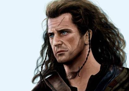 Braveheart Mel Gibson Hollywood Actor ON FINE ART PAPER HD QUALITY WALLPAPER POSTER Fine Art Print