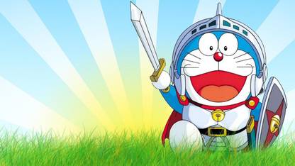 DORAEMON CARTTON CHARACTER HD WALLPAPER ON FINE ART PAPER Fine Art Print