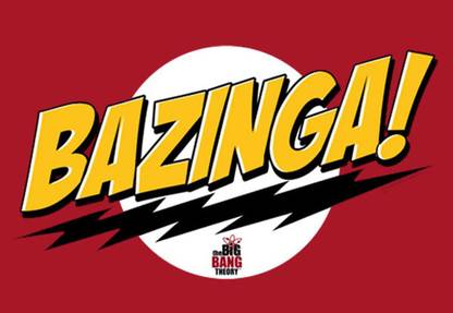 TV Show The Big Bang Theory Bazinga Logo on LARGE PRINT 36X24 INCHES Photographic Paper