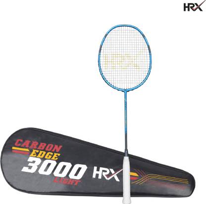 HRX Carbon Edge 3000 Light Yellow, Blue Strung Badminton Racquet