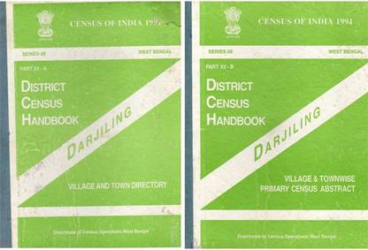 Census Of India 1991 - West Bengal - District Census Handbook - Darjiling - Part XII - A & B (Set Of 2 Books)