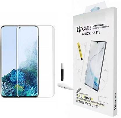 milestone mobile accessories Tempered Glass Guard for UV Tempered Glass for Samsung Galaxy S22 Ultra 5g Advanced Border-less Full Edge to Edge UV with Liquid, UV Sticking Glue, UV Light