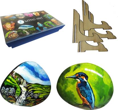 Bluebird Litho Art (Theme Nature and Kingfisher) Decorative Showpiece - 9.5 cm