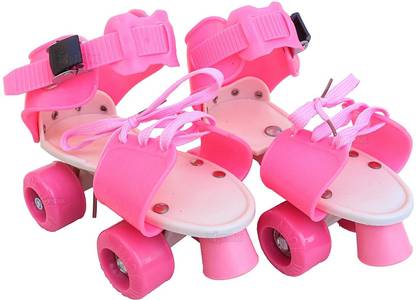 VICHITRA SALES Latest Designed Roller Skates with Break for Kids Adjustable Inline Skating Quad Roller Skates - Size 6 UK