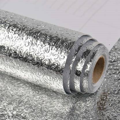 DIKUJI ENTERPRISE Foils Abstract Silver Wallpaper