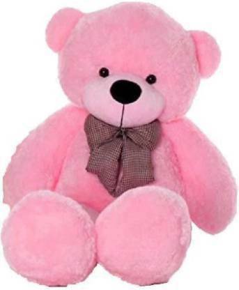 Swag Traders Long Soft Lovable huggable Cute Giant Life Size Teddy Bear washable Child Safe Best for Birthday Gift valentine Gift for Girlfriend 2 FEET PINK  - 60 cm