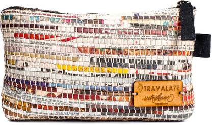 Travalate Handwooven Recycled Newspaper Utility kit for Men and Women Travel Toiletry Kit