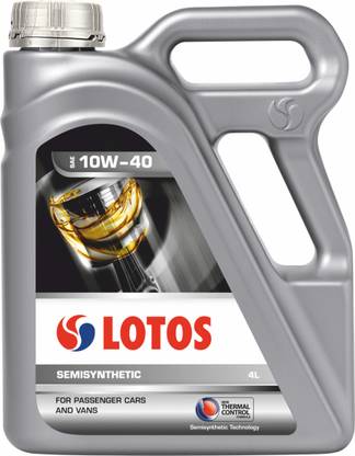 Lotos Semisynthetic 10W-40 API SL/CF Petrol Diesel Engine Oil for Car (4L) Lotos Semisynthetic 10W-40 API SL/CF Petrol Diesel Engine Oil for Car (4L) Synthetic Blend Engine Oil
