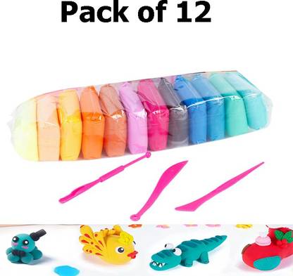 FORSIKHA Children Toy| Bouncing Clay| 12 Colors Air Dry Clay| Soft Clay| Fluffy Foam Clay Multicolor Putty Toy