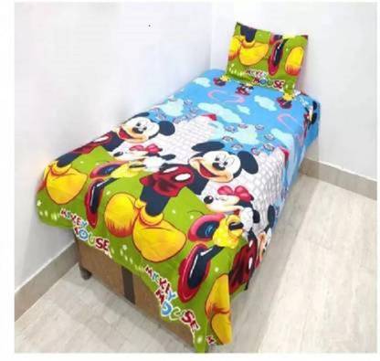 Anvit Creation 180 TC Polyester Single Printed Flat Bedsheet