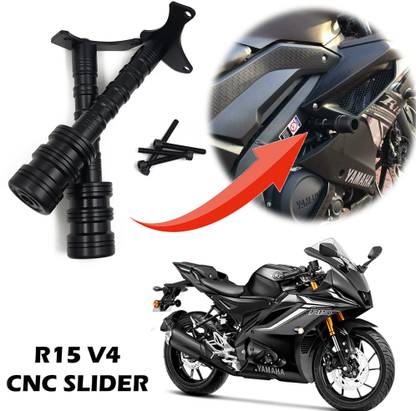 AXWee Black Yamaha Slider R15 V4 Bike Crash Guard