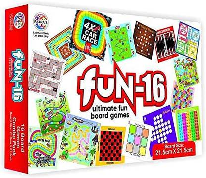 primil 16 in 1 Board Games, Ludo, Snakes And Ladders, Checkers, Tic Tac Toe Game Party & Fun Board Game