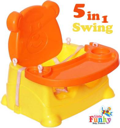 Little Funky 5 in 1 Baby Booster Seat/Swing Multipurpose Kids Feeding High Chair
