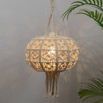 Homesake Hand-Woven Chandelier Hanging Lamp,Boho Drum Pendant Modern Lampshade for Decor Pendant Lamp Ceiling Lamp