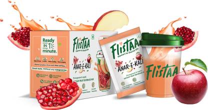 FLISTAA Apple n Pomegranate Fruit Juice Powder Instant Drink Mix 12 Sachets 1 Shaker