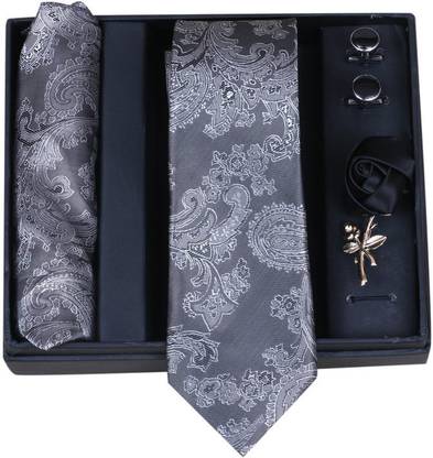 RANDOM STRIPE Satin Tie & Cufflink