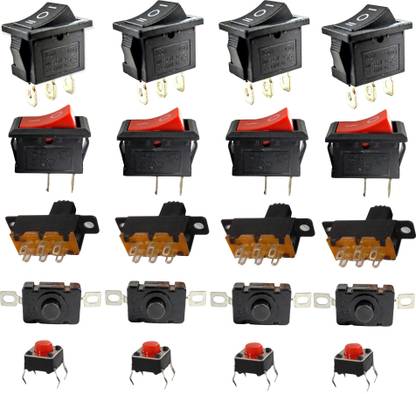 Universal Hub combo of type switch 10 A One Way Electrical Switch