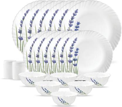 LAOPALA Pack of 20 Opalware La Opala Novo English Lavender Dinner Set of 20 Pcs Dinner Set
