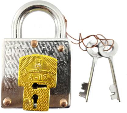 SHREE GANESH ENTERPRISES HIYER King Magic Secret Padlock Iron 2 key Padlock 7 Lever Iron Door Lock Padlock