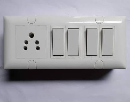 supriya Switch Socket Combined Box (Modular) SIZE-6M | ONLY for Wall Mounted Wall Plate