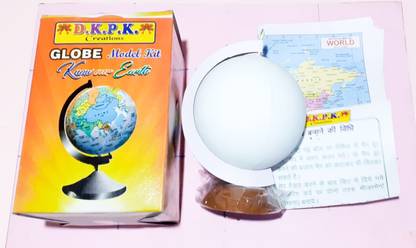 Riddhi Golden Line Globe Model Kit ( know our Earth) Globe Making Kit political map of world World Globe