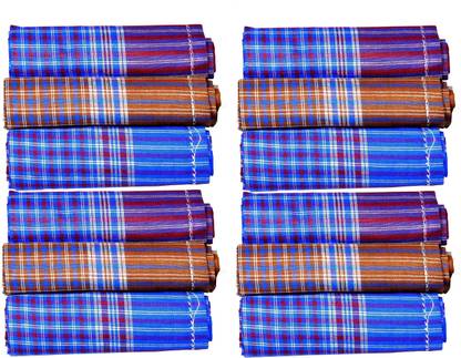 NIFTER Multi Checkered Formal cotton Handkerchief ["Multicolor"] Handkerchief